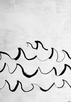 Online Fine Little Day Lámina Wave 50x70 cm, negro-blanco GrisNegroBlanco