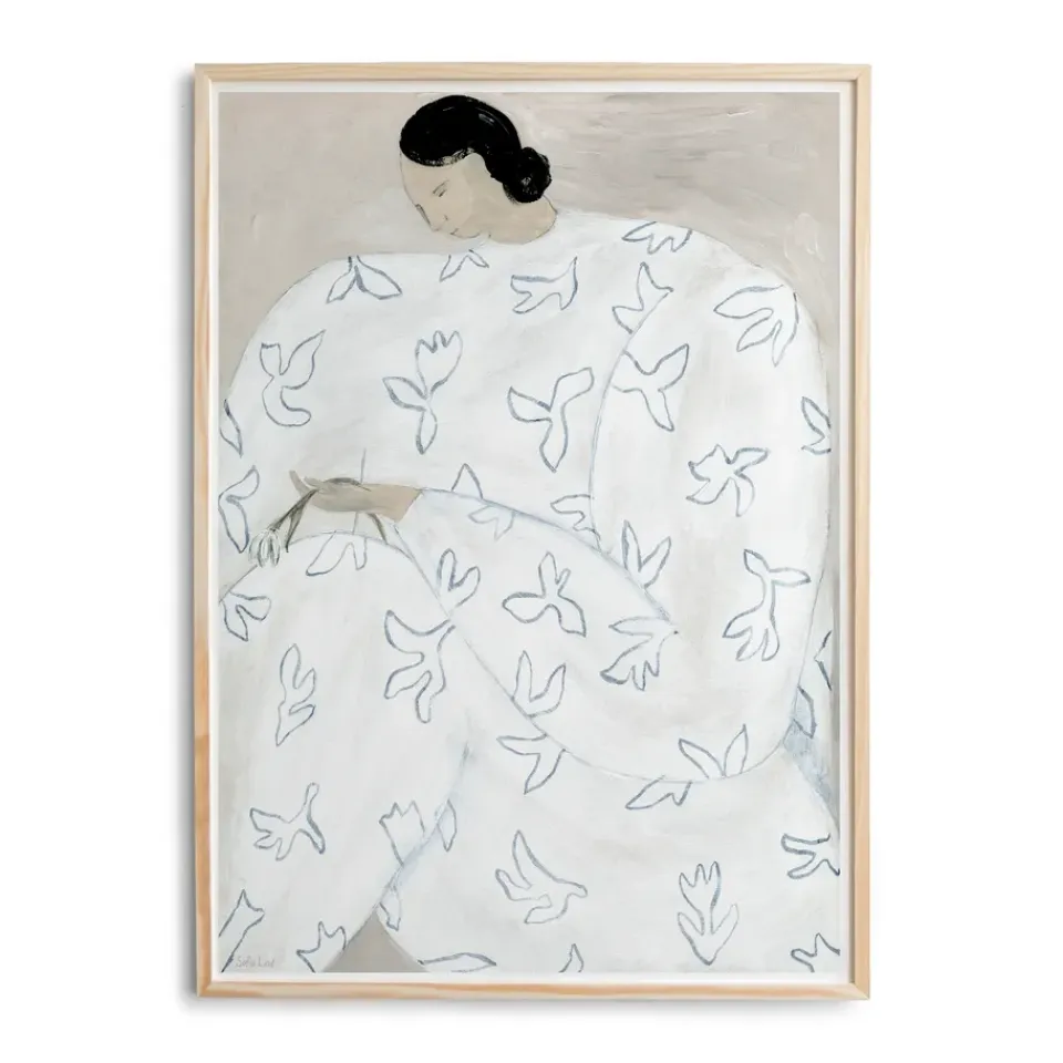 Outlet Fine Little Day Lámina White Flower 50x70 cm, Nude BeigeAzulNegroBlanco