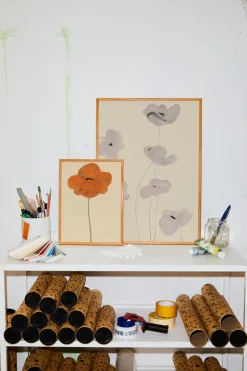 Paper Collective Lámina White Vallmo, 30x40 cm BeigePúrpura