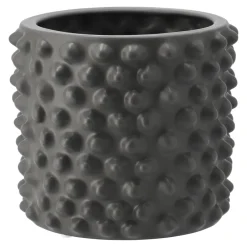 Hot DBKD Maceta Cloudy, gris oscuro, pequeña, Ø 21 cm Negro
