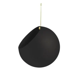 Clearance AYTM Maceta colgante GLOBE Ø21 cm h32 cm, Negro