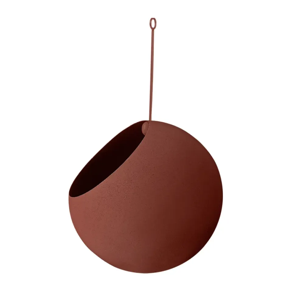 Clearance AYTM Maceta colgante GLOBE Ø17 cm h28 cm, Gingerbread Marrón
