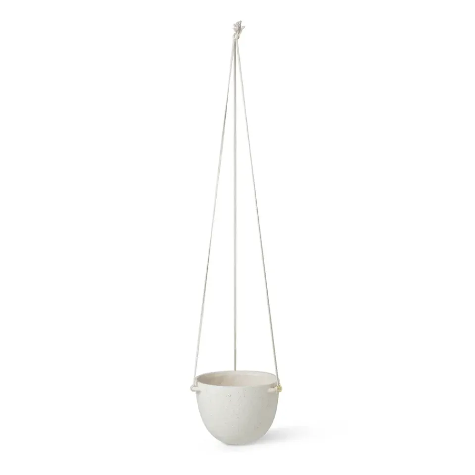 Outlet Ferm Living Maceta colgante Speckle Ø20,5 cm, Off-white BeigeBlanco