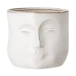 Clearance Bloomingville Maceta con cara 16,5x18 cm, Blanco