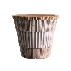 New Bergs Potter Maceta con plato Atlas raw, , Ø16 cm Rosa