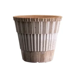 New Bergs Potter Maceta con plato Atlas raw, , Ø25 cm Rosa