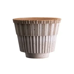 New Bergs Potter Maceta con plato Atlas raw, , Ø25 cm Rosa