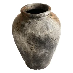 Sale MUUBS Maceta Echo h50 cm Ø37 cm, óxido-gris MarrónGris