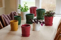 Hot Sagaform Maceta Elise S Ø14 cm, Burdeos Rojo