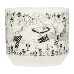 Outlet Arabia Maceta Emilia Ø14 cm, Negro-blanco NegroBlanco