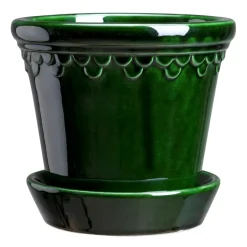 Best Bergs Potter Maceta esmaltada Københavner Ø25 cm, Verde