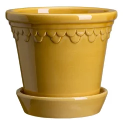 Bergs Potter Maceta esmaltada Københavner Ø21 cm, Amarillo