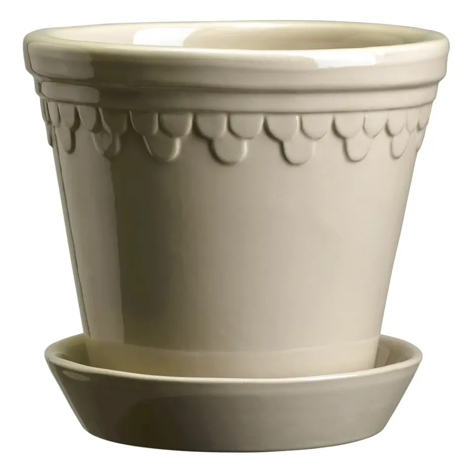 Online Bergs Potter Maceta esmaltada Københavner Ø21 cm, Sand Stone Beige