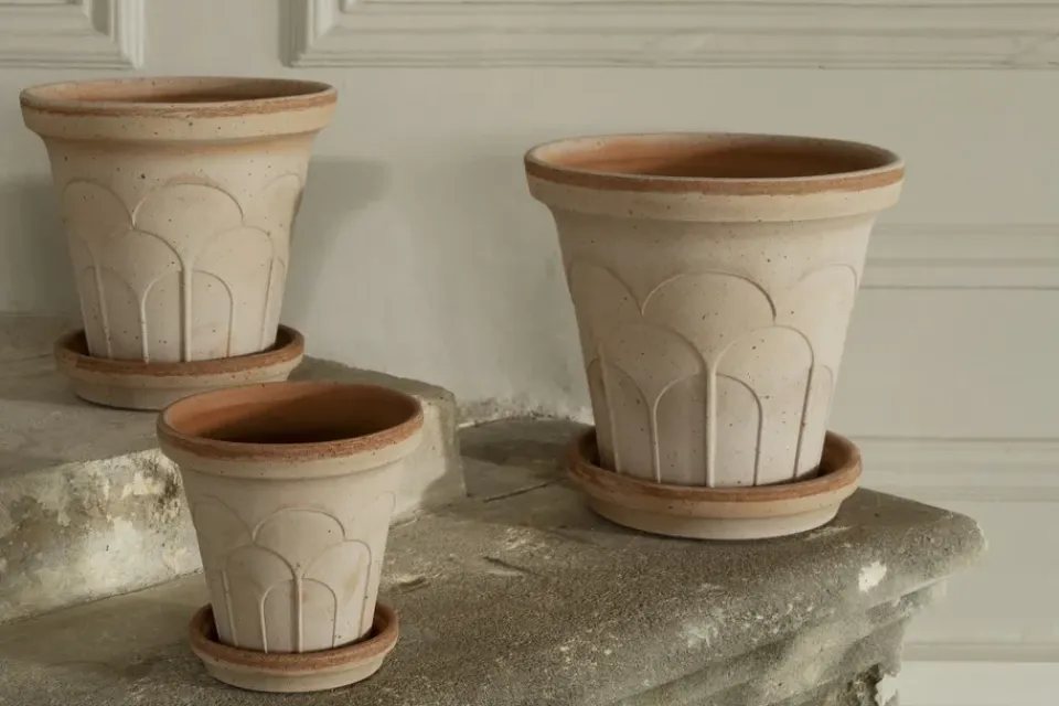 Clearance Bergs Potter Maceta Fleur con plato, 2 piezas, , Ø21 cm Rosa