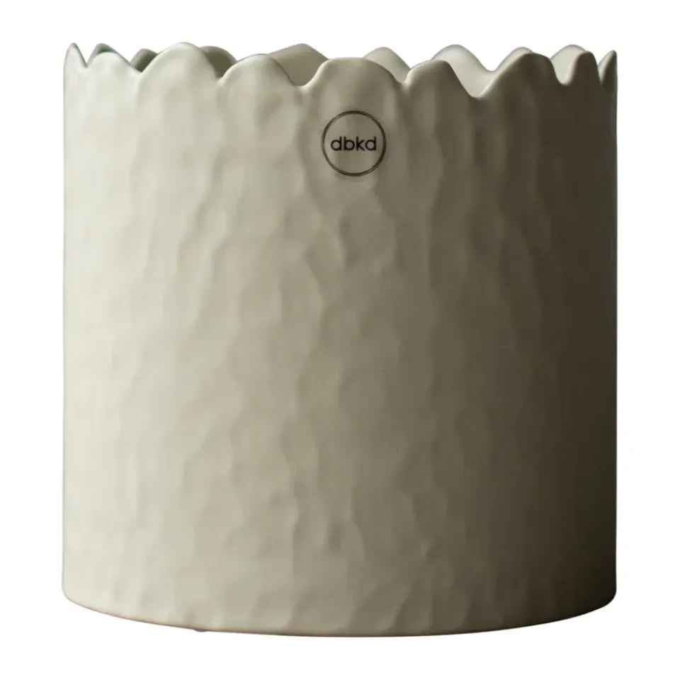 Best DBKD Maceta Flowery Ø16 cm, Creme Beige