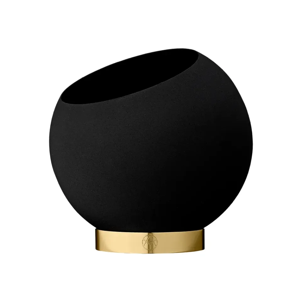 New AYTM Maceta Globe Ø17 cm, Black Negro