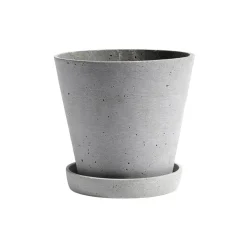 Clearance HAY Maceta Flowerpot with saucer XXL Ø26.5 cm, Gris