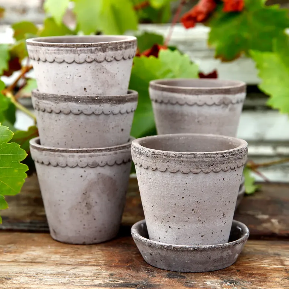 Hot Bergs Potter Maceta Helena Ø14 cm, Gris