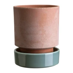 Hot Bergs Potter Maceta Hoff, Ø18 cm, Raw Rosa-Misty Blue RosaAzul