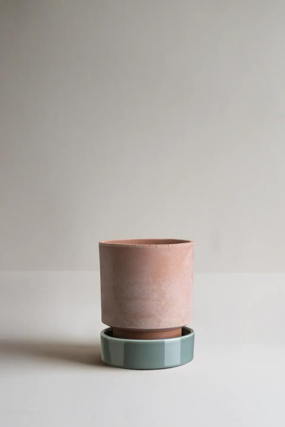 Clearance Bergs Potter Maceta Hoff, Ø14 cm, Raw Rosa-Misty Blue RosaAzul