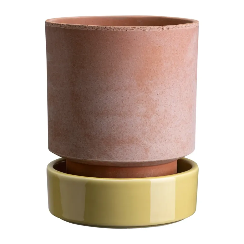 Online Bergs Potter Maceta Hoff, Ø14 cm, Raw Rosa-Pale Yellow RosaAmarillo