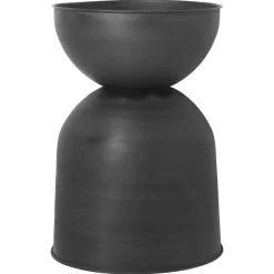 Online Ferm Living Maceta Hourglass grande Ø50 cm, -gris oscuro Negro