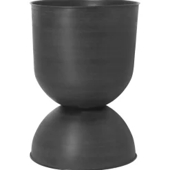 Online Ferm Living Maceta Hourglass grande Ø50 cm, -gris oscuro Negro