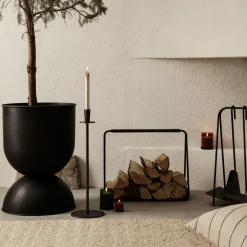 Online Ferm Living Maceta Hourglass grande Ø50 cm, -gris oscuro Negro
