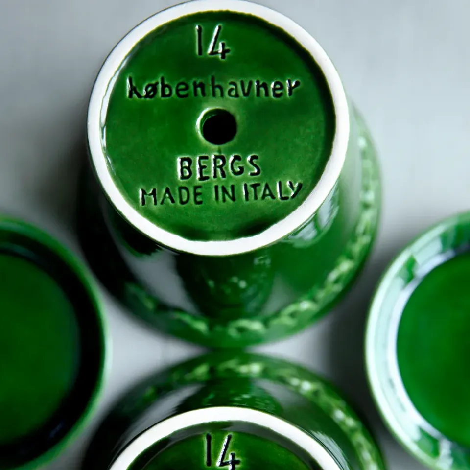 Bergs Potter Maceta Københavner esmaltada Ø10 cm, Verde
