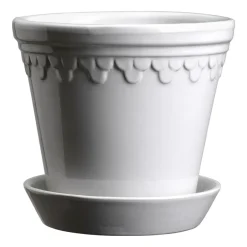 Sale Bergs Potter Maceta Københavner esmaltada Ø10 cm, Mineral White Blanco