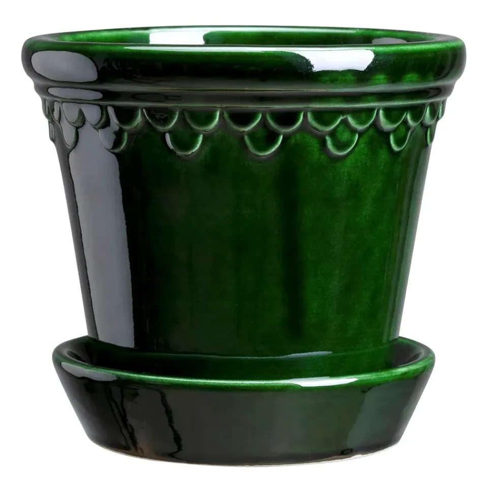 Sale Bergs Potter Maceta Københavner esmaltada Ø16 cm, Verde