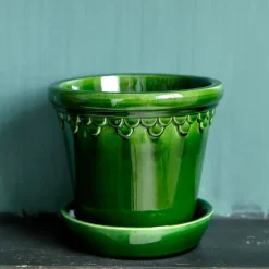 Sale Bergs Potter Maceta Københavner esmaltada Ø16 cm, Verde