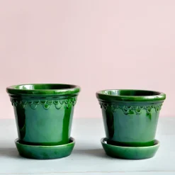 Sale Bergs Potter Maceta Københavner esmaltada Ø16 cm, Verde