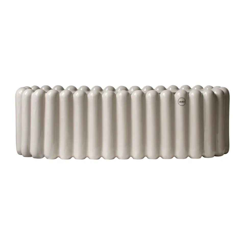 Best DBKD Maceta Mist ovalada, Topo brillante Beige