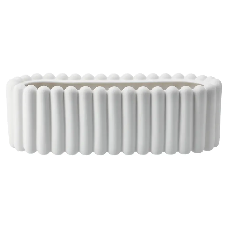 Clearance DBKD Maceta Mist ovalada, White Blanco
