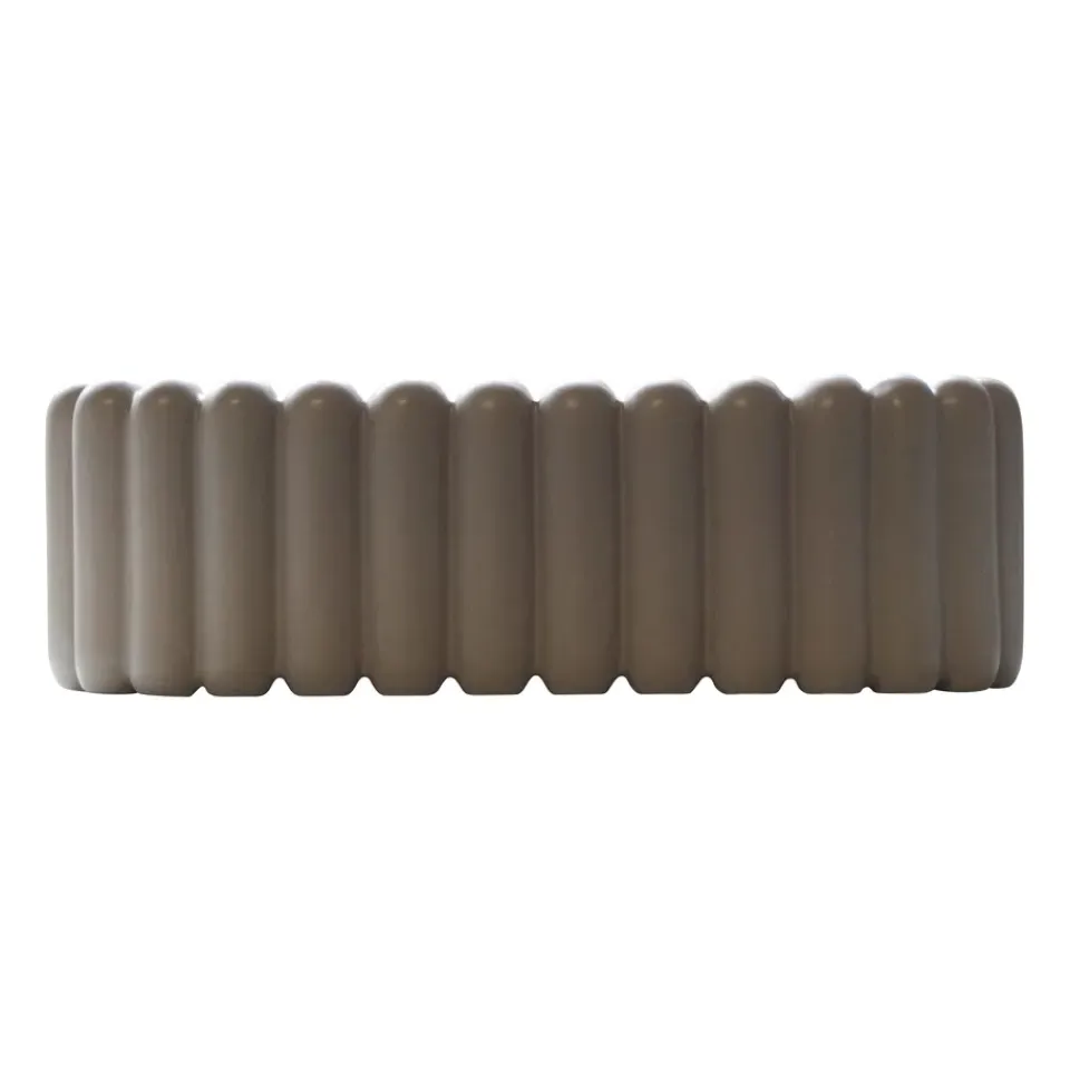 DBKD Maceta ovalada Mist pequeña 35 cm, Dust BeigeGris