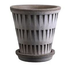 Bergs Potter Maceta Pantheon raw, Grey, Ø12 cm Gris