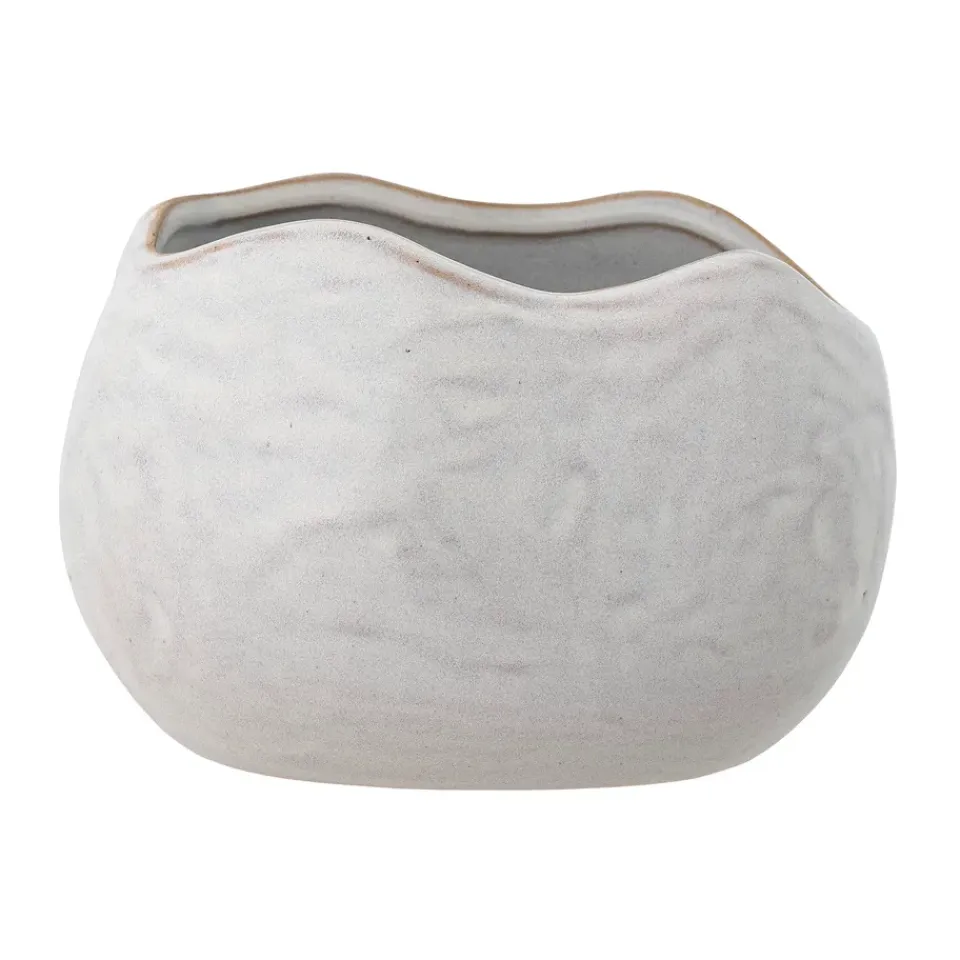 Outlet Bloomingville Maceta Pennie 16,5x11x13 cm, White Blanco