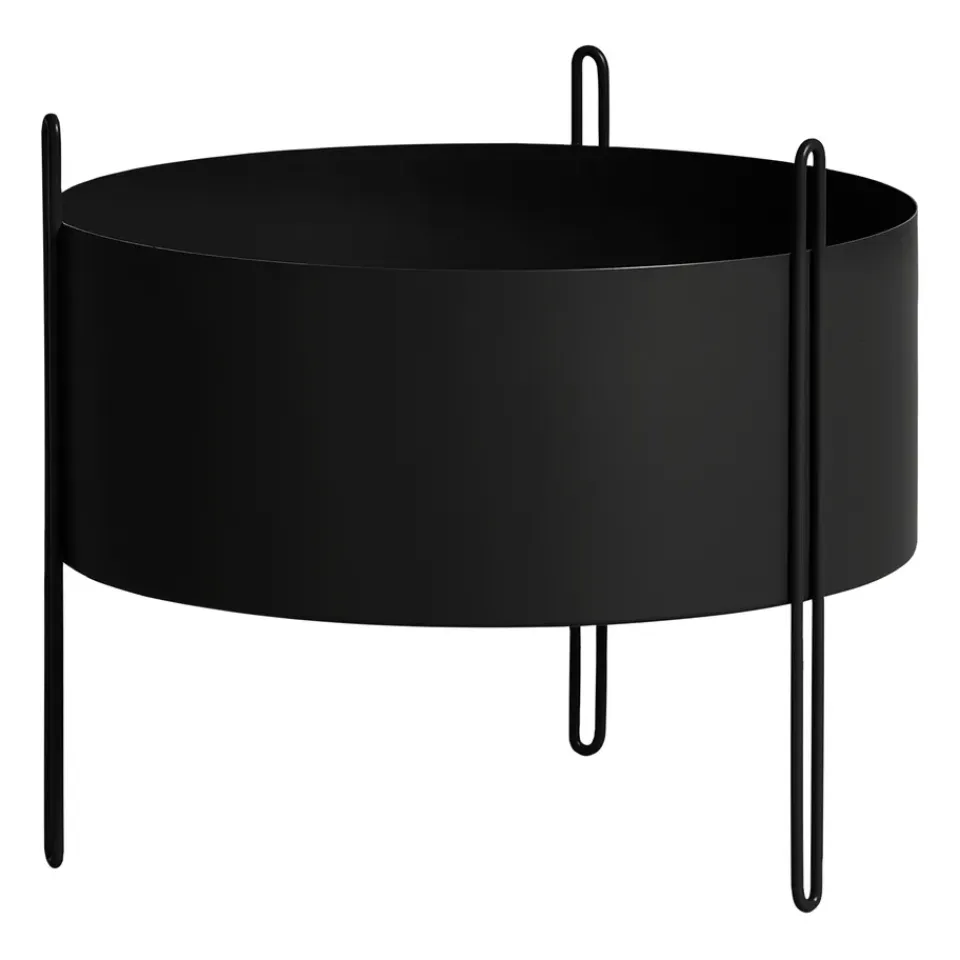 Outlet Woud Maceta Pidestall mediana Ø40 cm, Negro