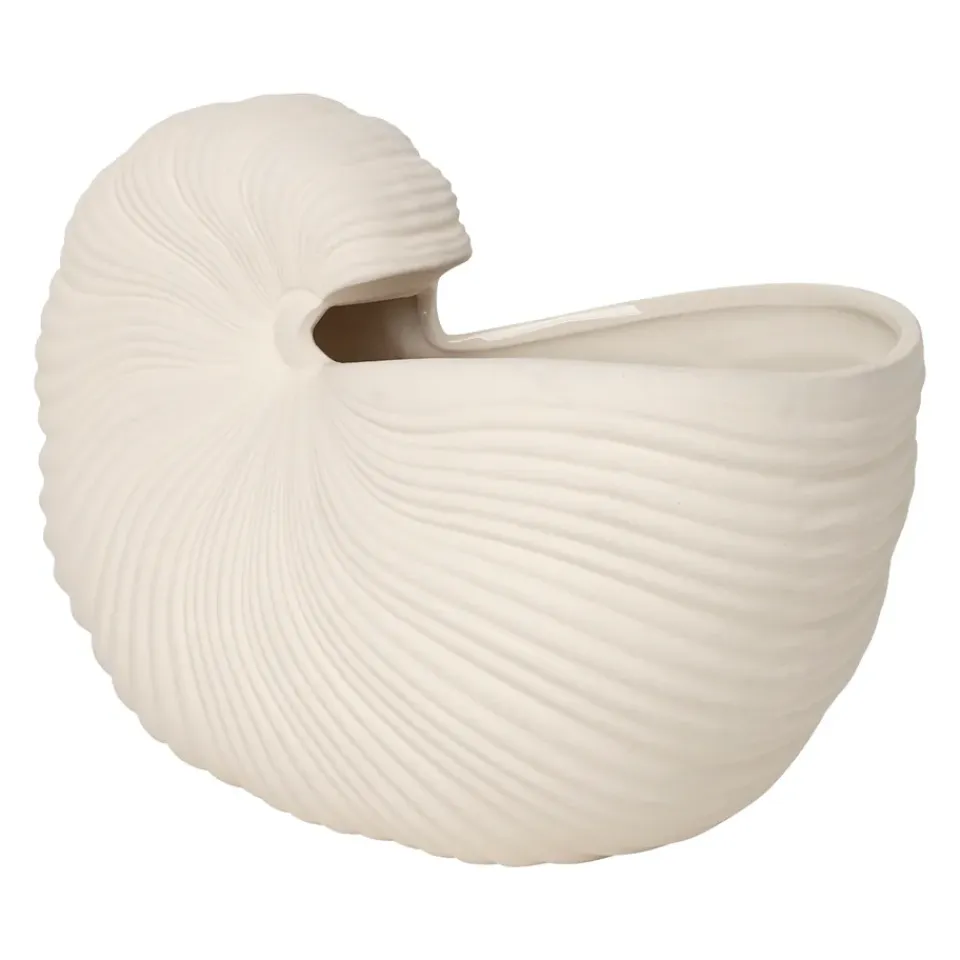Online Ferm Living Maceta Shell, Off white Blanco