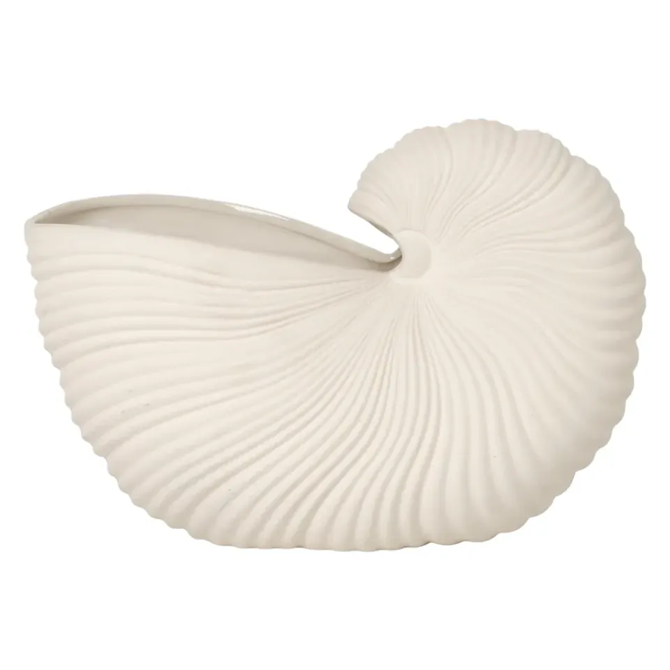 Online Ferm Living Maceta Shell, Off white Blanco