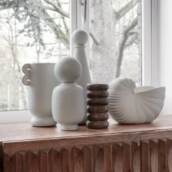 Online Ferm Living Maceta Shell, Off white Blanco