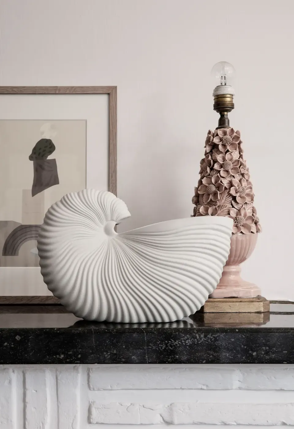 Online Ferm Living Maceta Shell, Off white Blanco