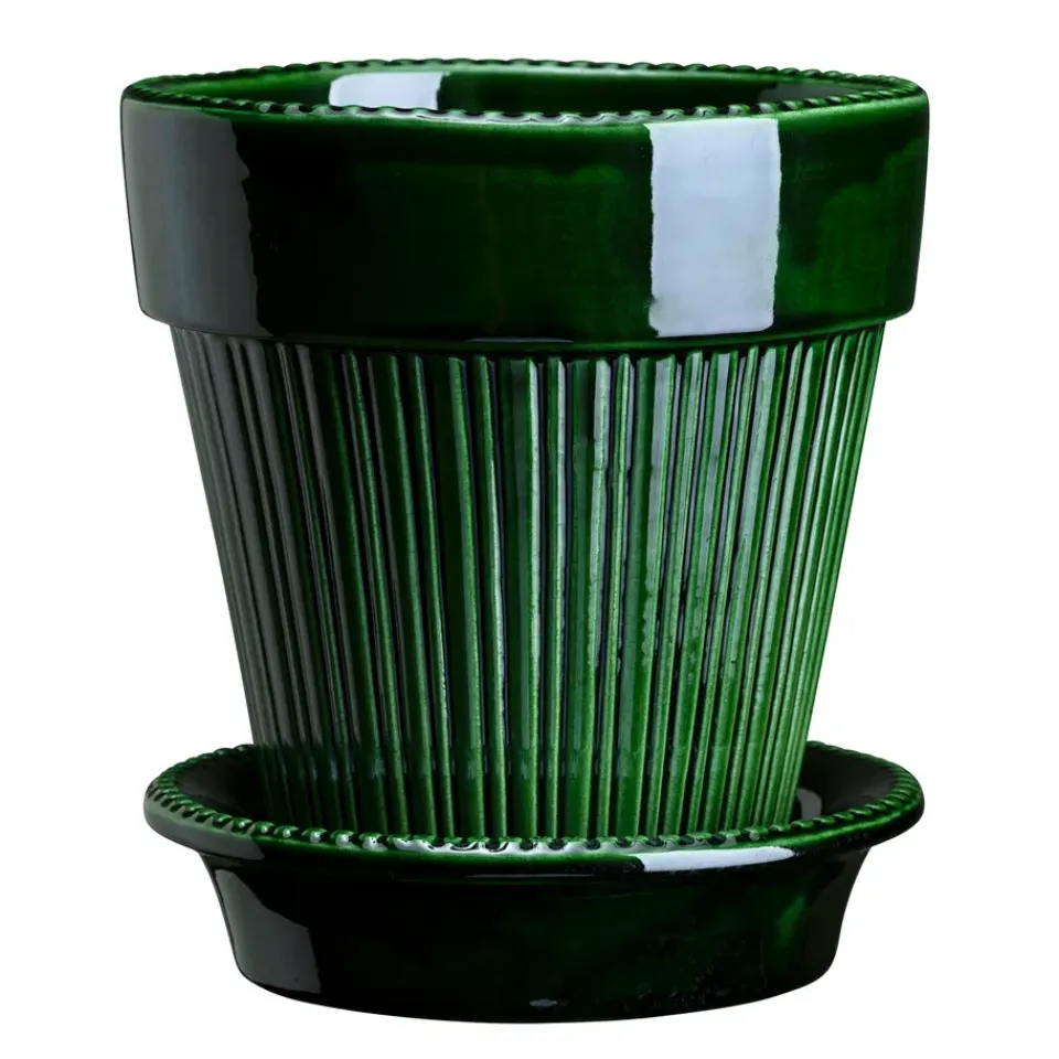 Sale Bergs Potter Maceta Simona esmaltada Ø14 cm, Verde