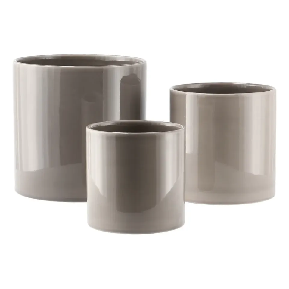 Best Scandi Living Maceta Sleek Ø12 cm, Beige