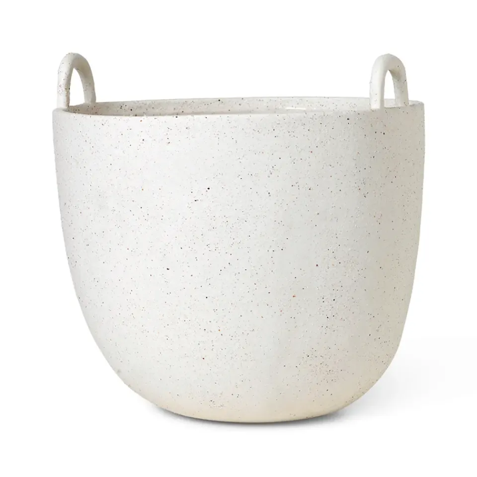 New Ferm Living Maceta Speckle Ø30 cm, Off white Blanco