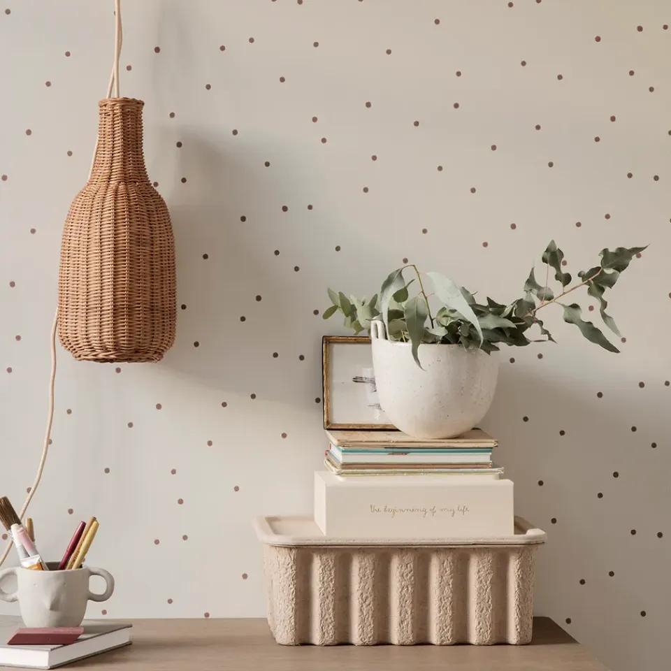 New Ferm Living Maceta Speckle Ø30 cm, Off white Blanco