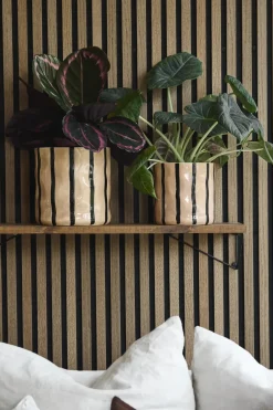 New Scandi Living Maceta Thrive Ø20 cm, Beige-negro BeigeNegro