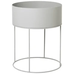 Ferm Living Macetero Plant Box redondo, claro Gris