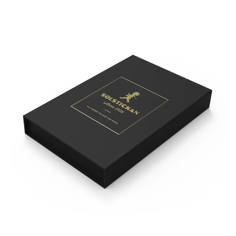 Discount Solstickan Design Manta ignífuga Solstickan 16x2,7x25 cm, Negro-oro NegroColor dorado